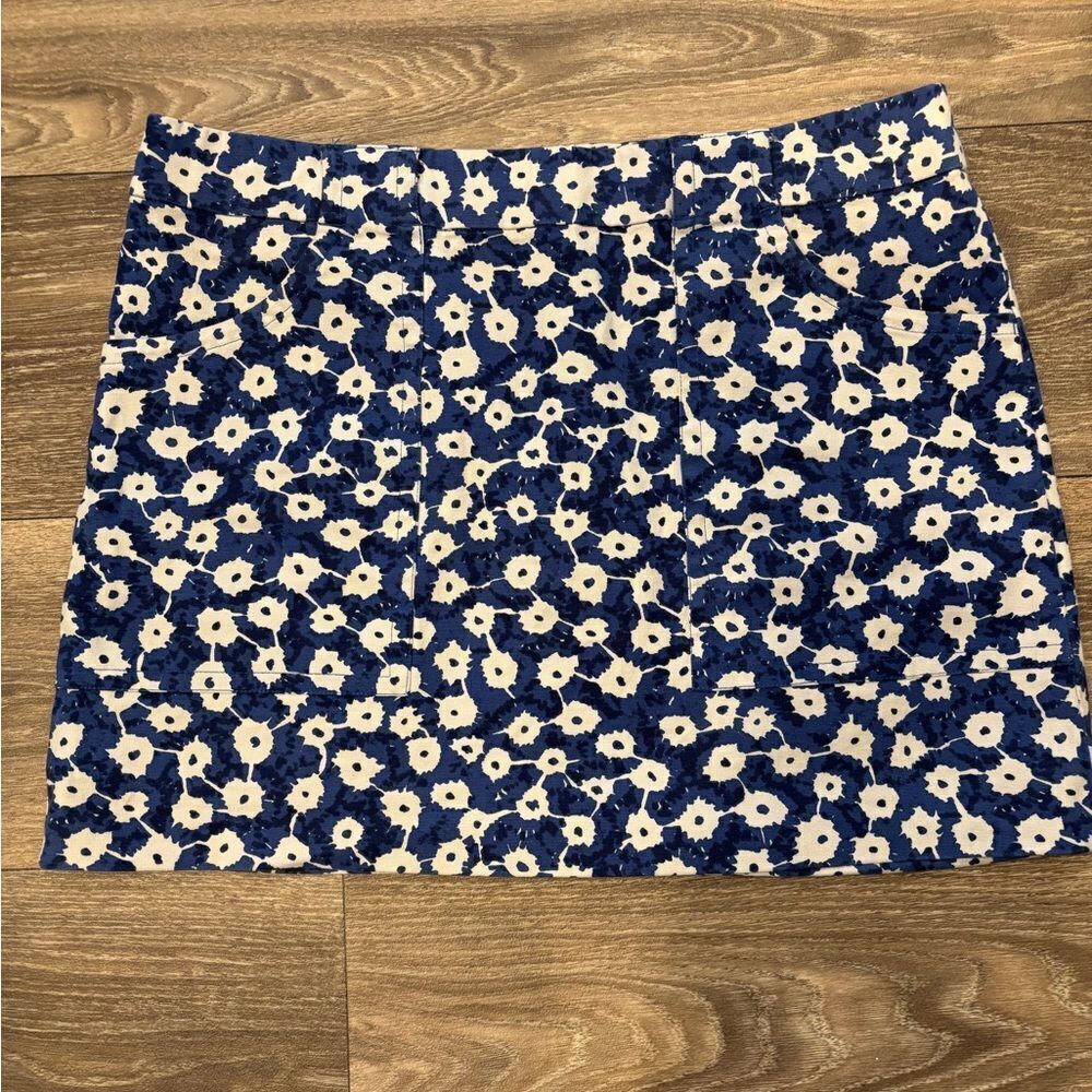 Kate Spade Saturday Women’s Blue White Floral Mini Skirt Size 2
